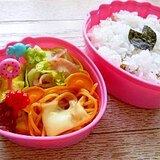 ルクエで3品弁当♪きゃべつベーコン炒め弁当